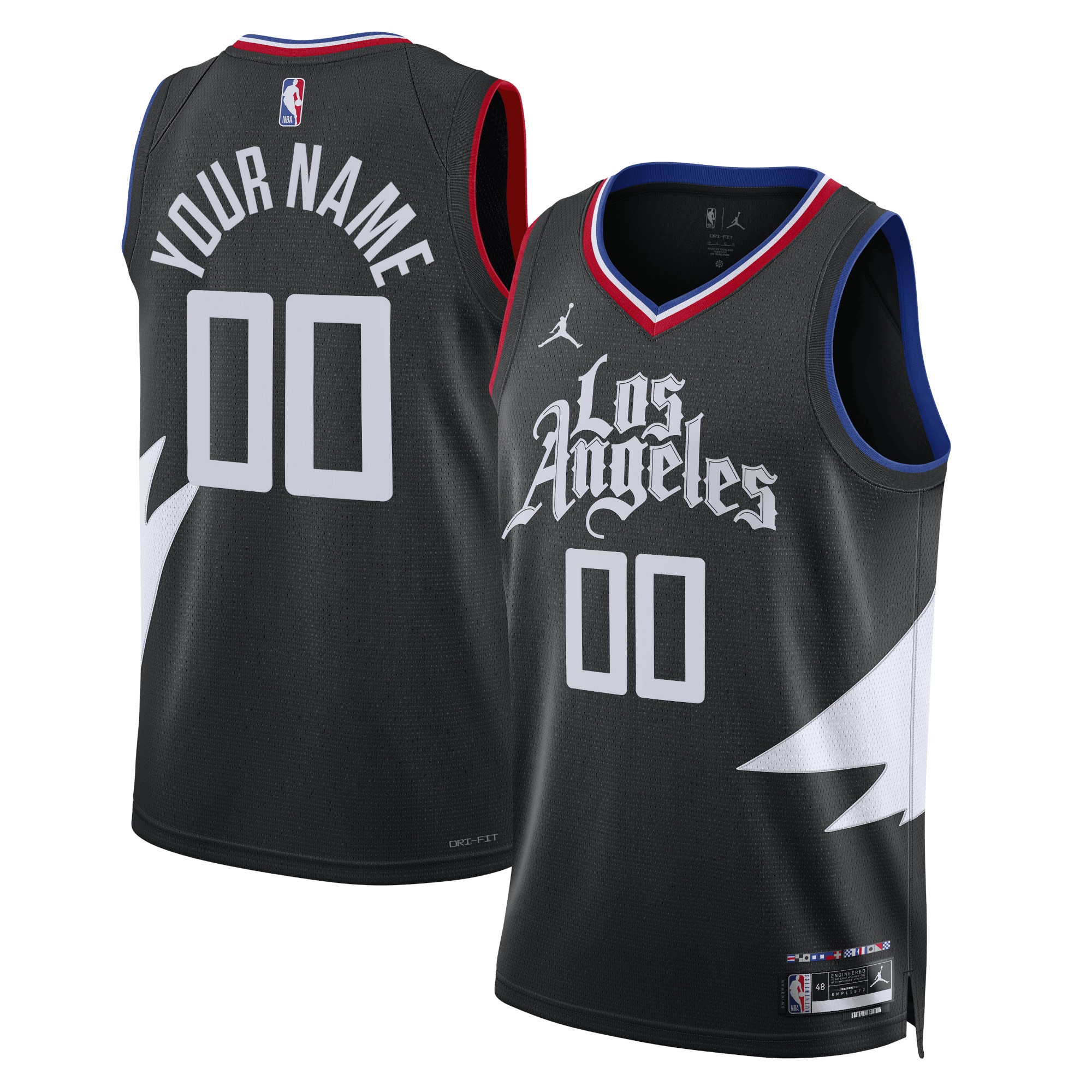 La Clippers Jordan Brand Unisex 2022/23 Swingman Custom Jersey - Statement Edition - Black