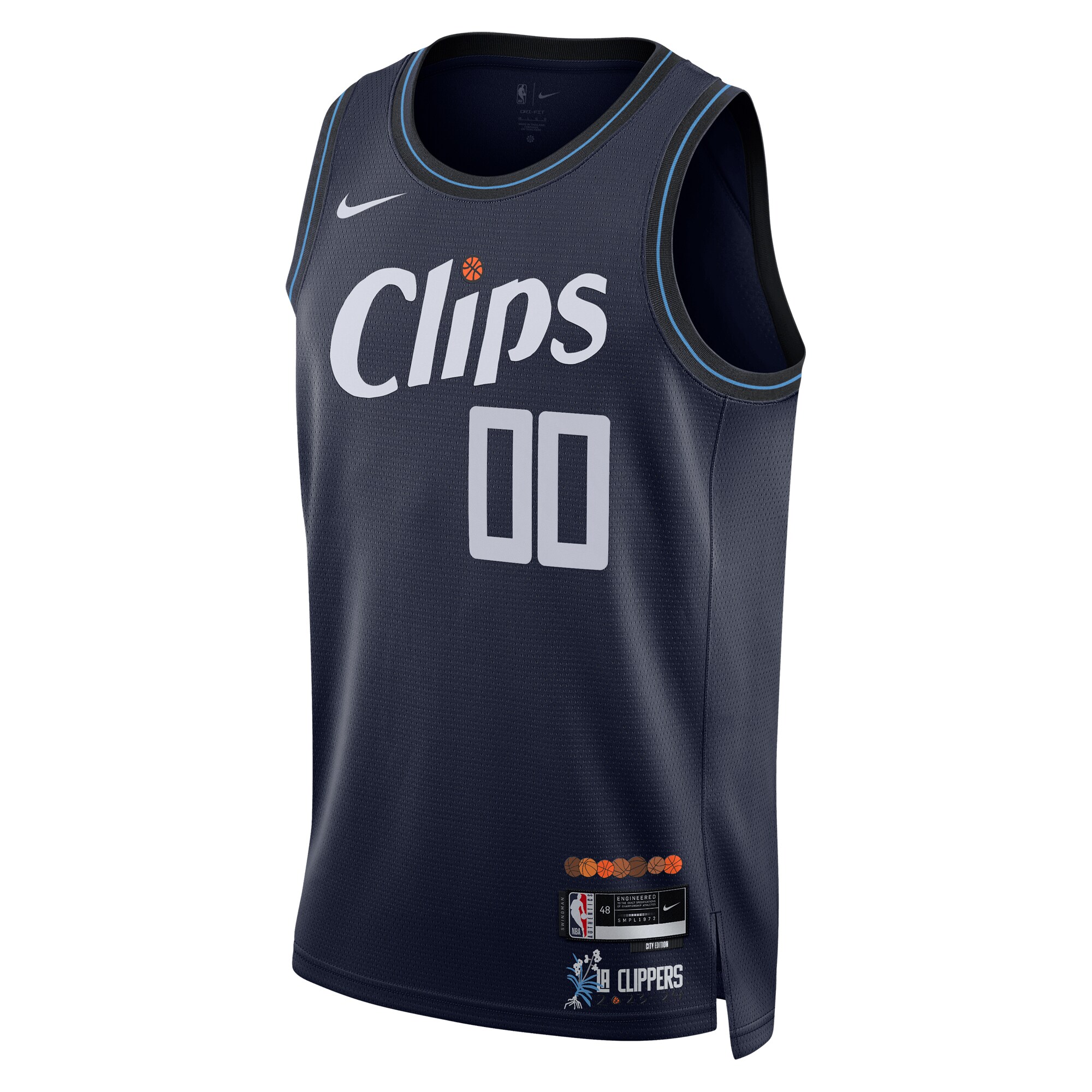 Alternative view of La Clippers Unisex 2023/24 Custom Swingman Jersey - Navy - City Edition