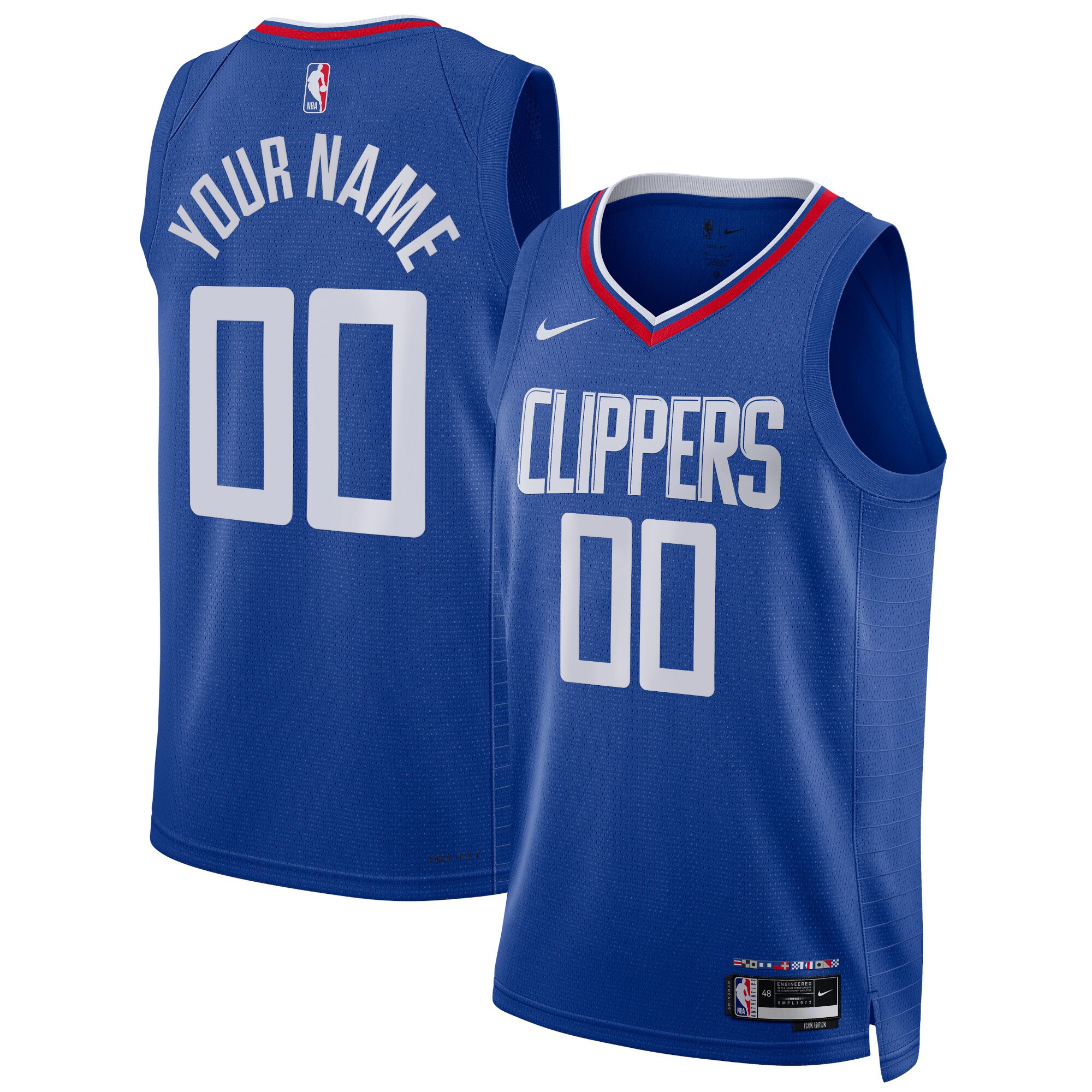 La Clippers Unisex Swingman Custom Jersey Royal - Icon Edition
