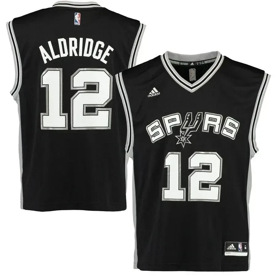 Lamarcus Aldridge San Antonio Spurs Road Jersey - Black - JS691 