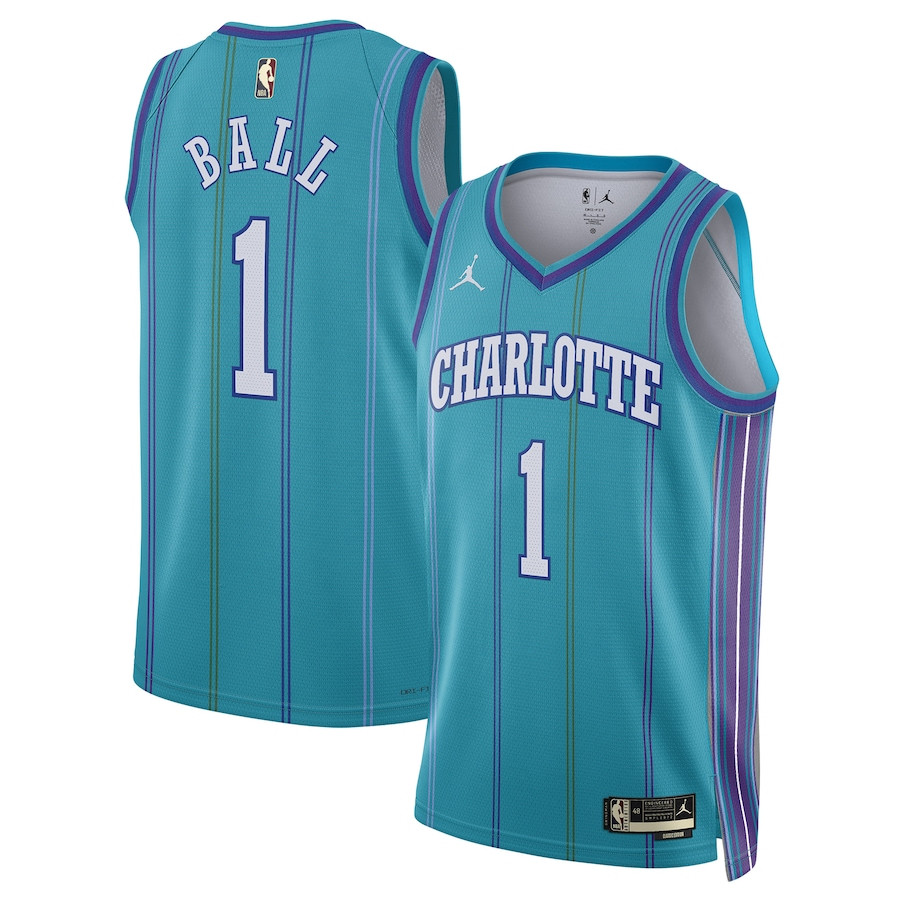 LaMelo Ball 1 Charlotte Hornets 2023/24 Swingman Jersey - Classic Edition - Teal - JS295 
