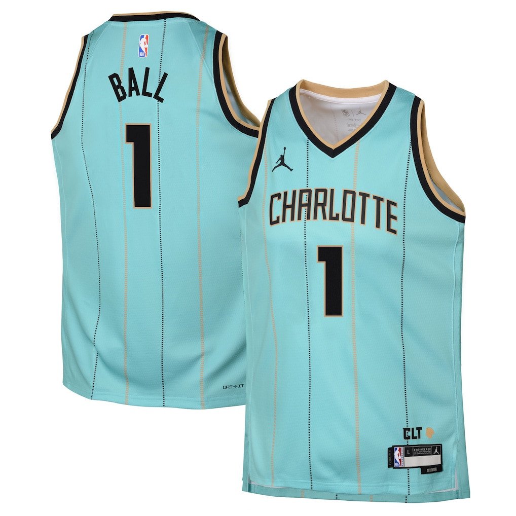 LaMelo Ball 1 Charlotte Hornets 2024/25 Swingman Player YOUTH Jersey - City Edition - Mint - JS417 