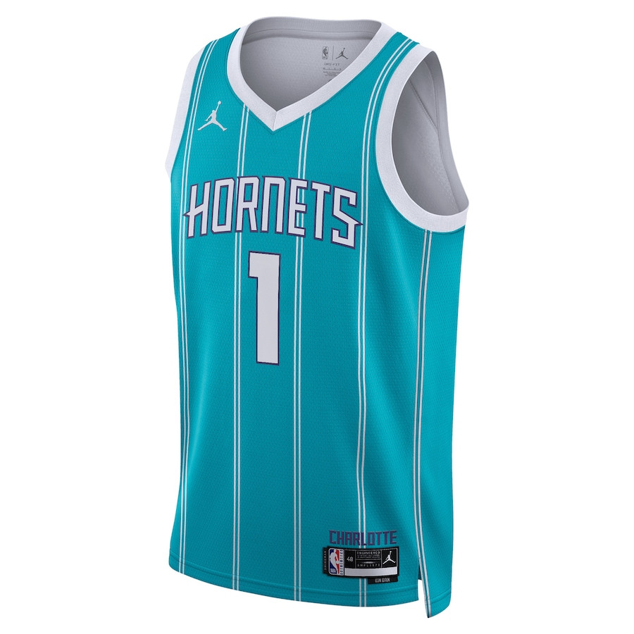 Alternative view of LaMelo Ball 1 Charlotte Hornets Unisex Swingman Jersey - Icon Edition - Teal - JS599 