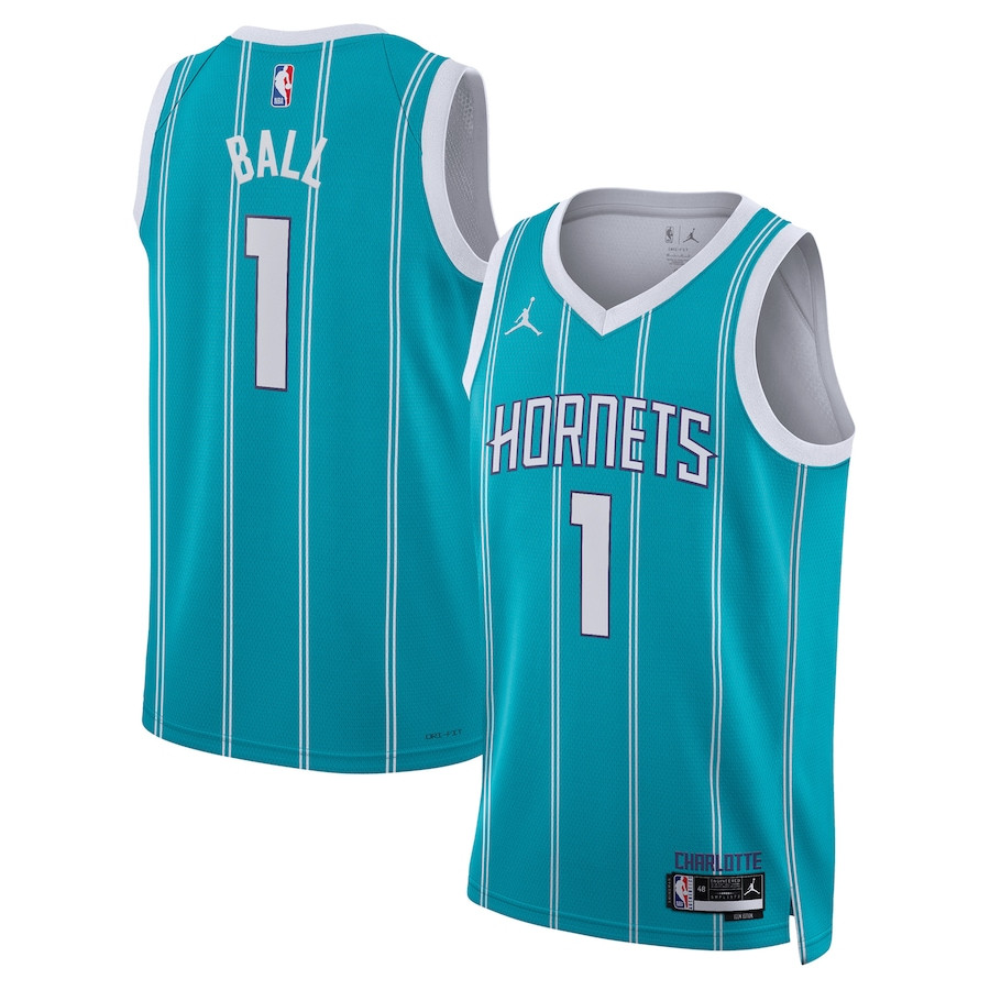 LaMelo Ball 1 Charlotte Hornets Unisex Swingman Jersey - Icon Edition - Teal - JS599 