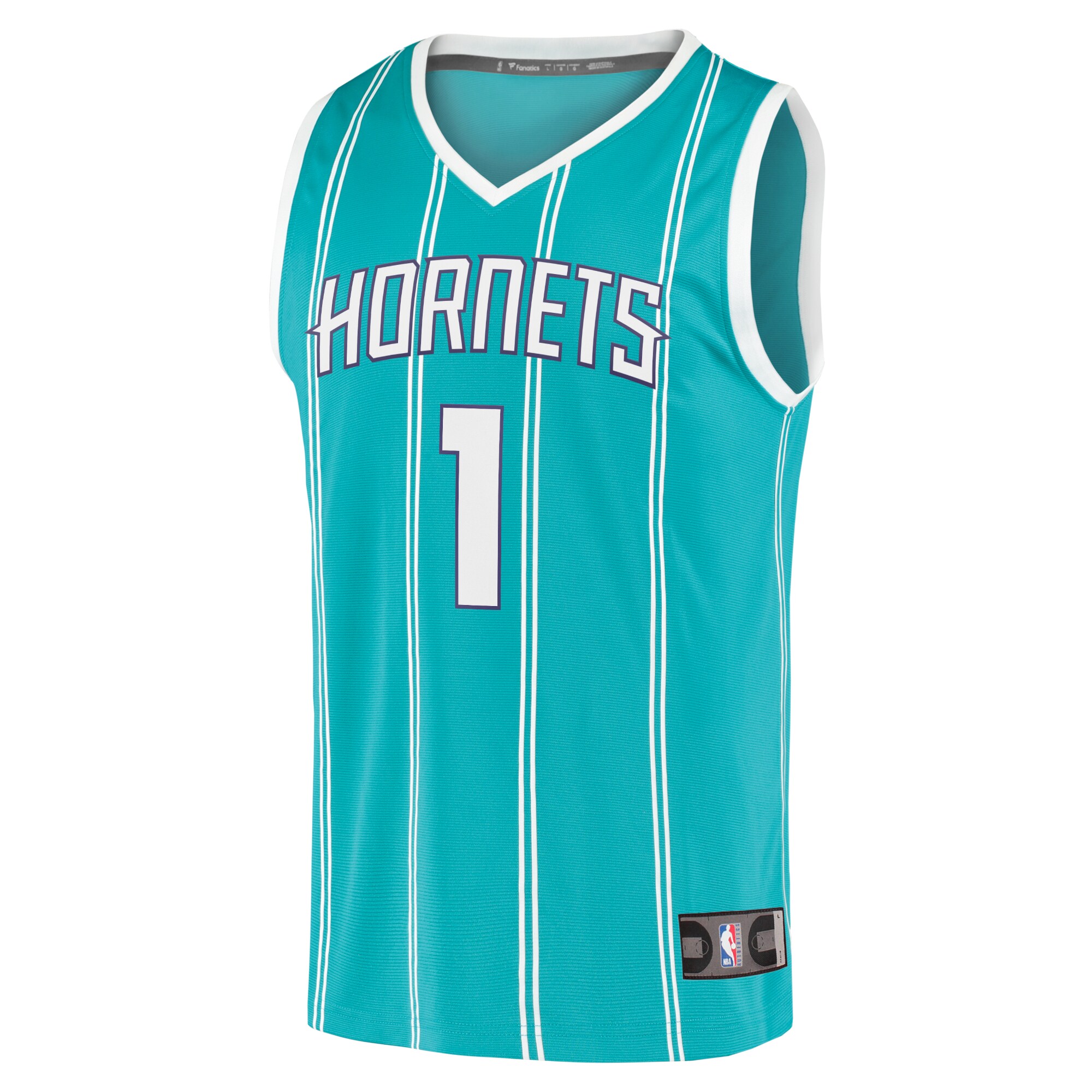Alternative view of Lamelo Ball Charlotte Hornets Fanatics Youth Fast Break Player Jersey – Icon Edition – Teal
