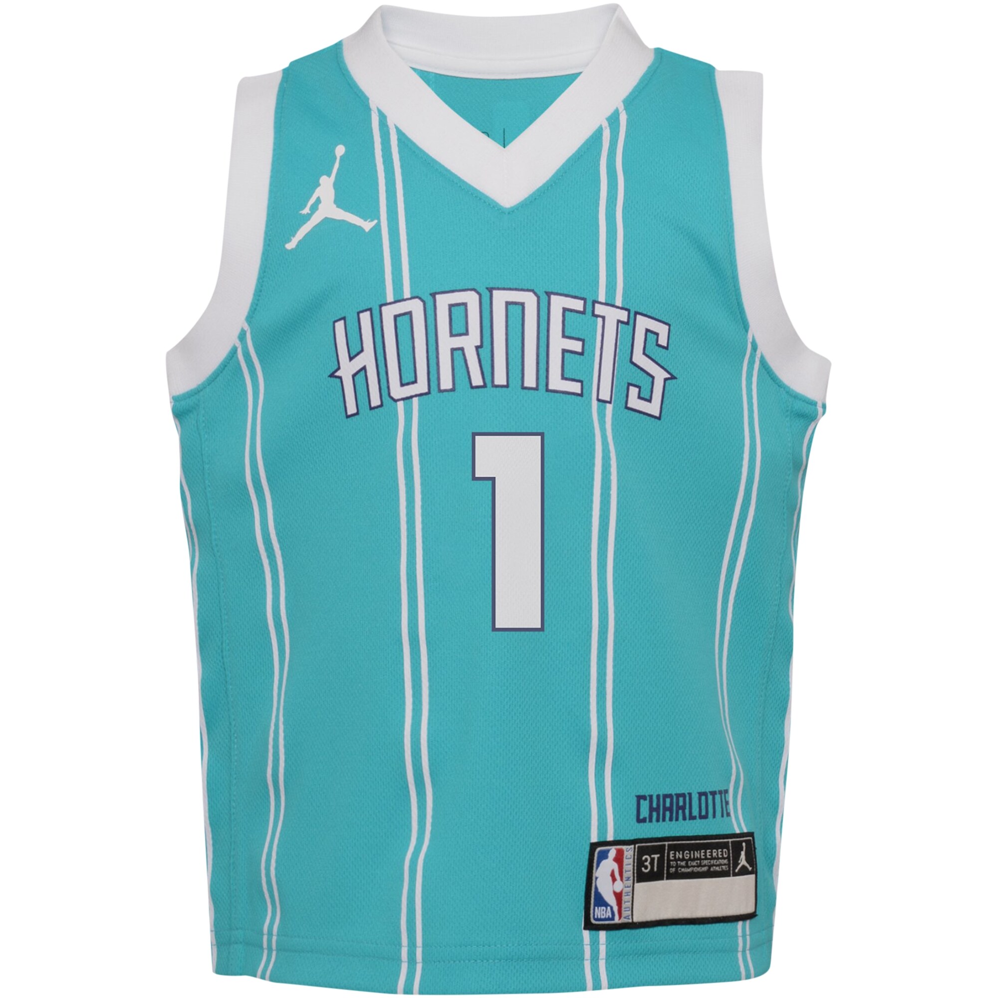 Alternative view of Lamelo Ball Charlotte Hornets Jordan Brand Infant Swingman Player Jersey - Icon Edition - Teal