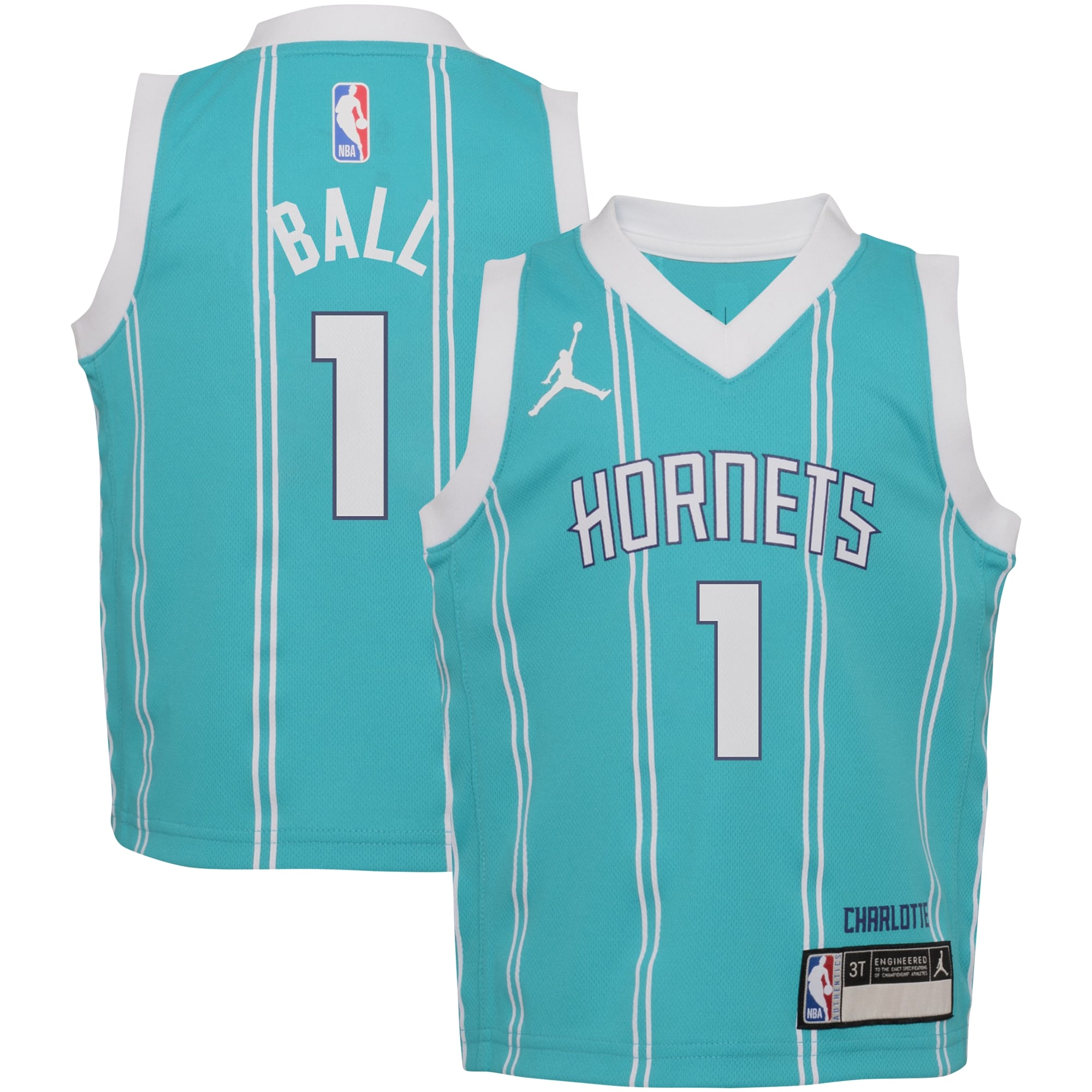 Lamelo Ball Charlotte Hornets Jordan Brand Toddler Swingman Player Jersey - Icon Edition - Teal