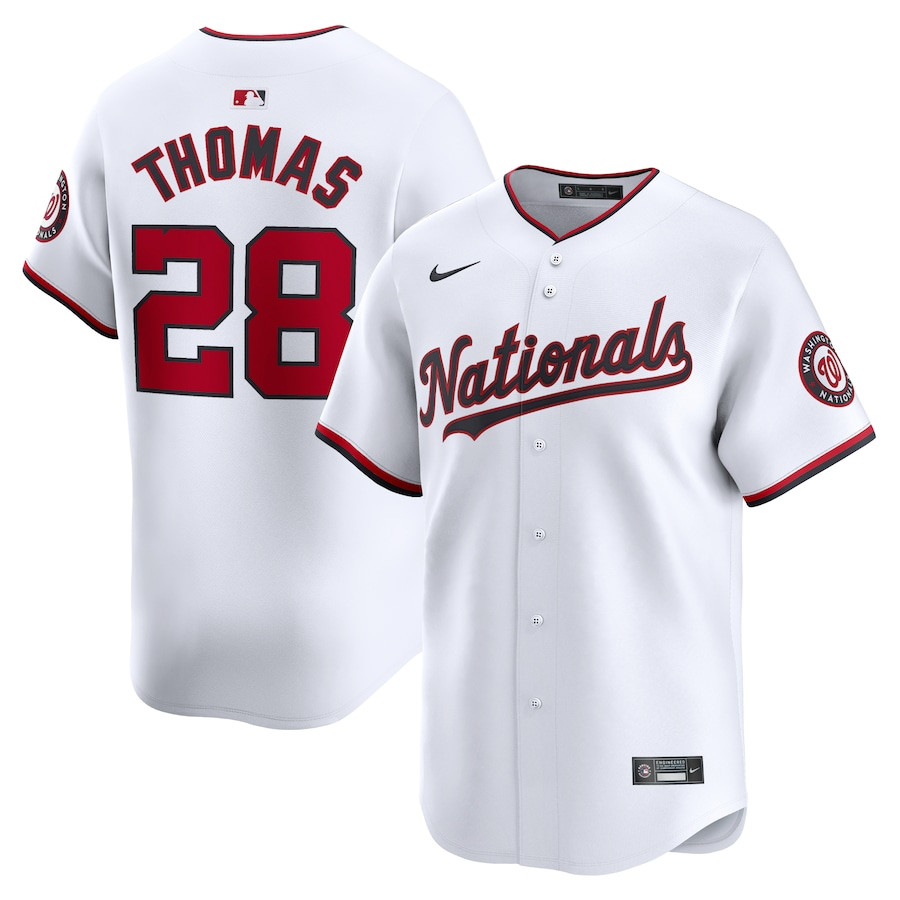 Lane Thomas 28 Washington Nationals Home Limited Player Men Jersey - White - JS287 