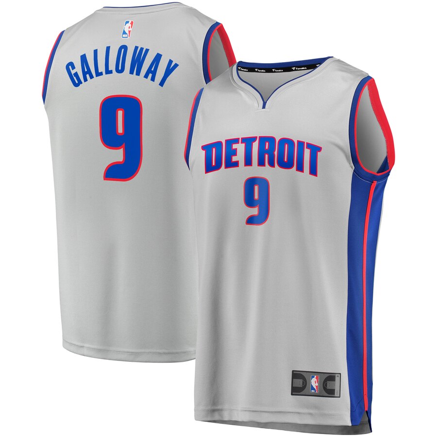 Langston Galloway Detroit Pistons Fanatics Branded Fast Break Replica Jersey Gray - Statement Edition