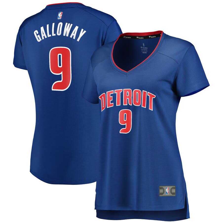 Langston Galloway Detroit Pistons Fanatics Branded Women's Fast Break Replica Player Jersey - Icon Edition - Blue