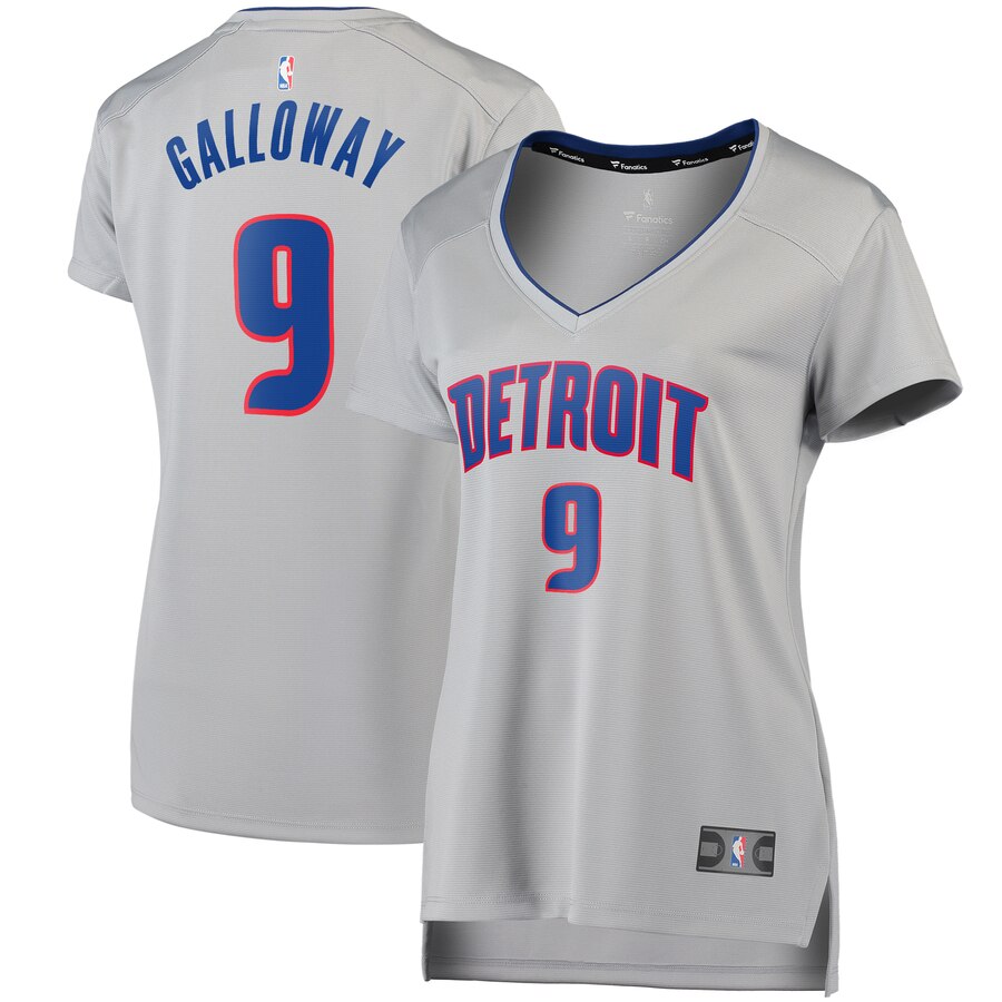 Langston Galloway Detroit Pistons Fanatics Branded Women's Fast Break Replica Player Jersey - Statement Edition - Gray