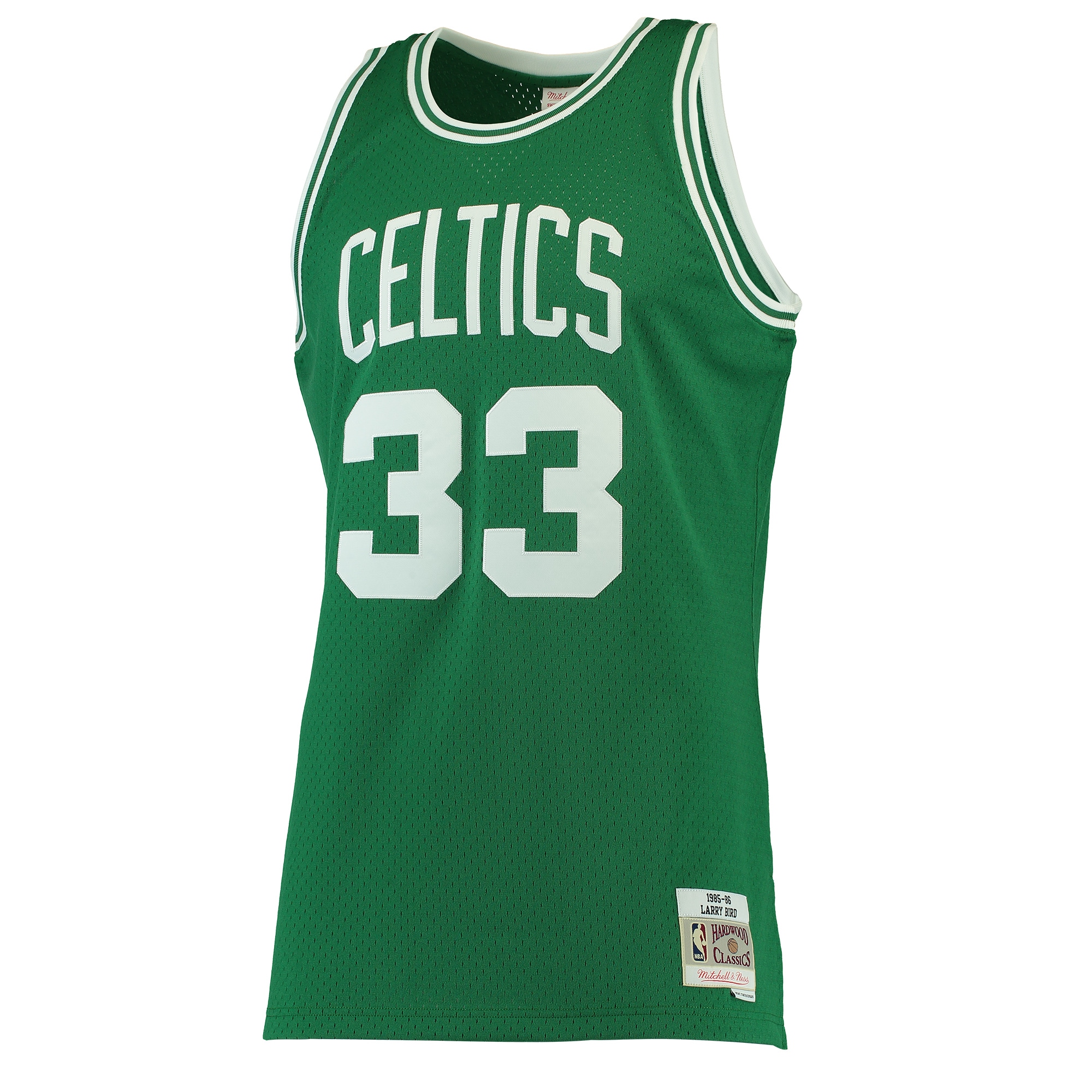 Alternative view of Larry Bird Boston Celtics Mitchell & Ness Hardwood Classics Swingman Jersey - Kelly Green