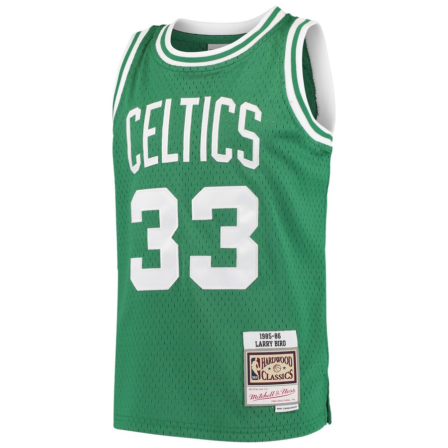 Alternative view of Larry Bird Boston Celtics Mitchell & Ness Youth Hardwood Classics Swingman Throwback Jersey - Kelly Green