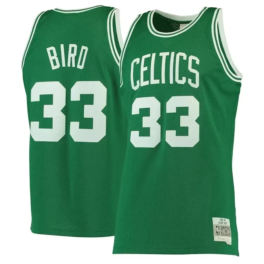 Larry Bird Boston Celtics Mitchell & Ness 1985-86 Hardwood Classics Swingman Jersey - Kelly Green - JS730 