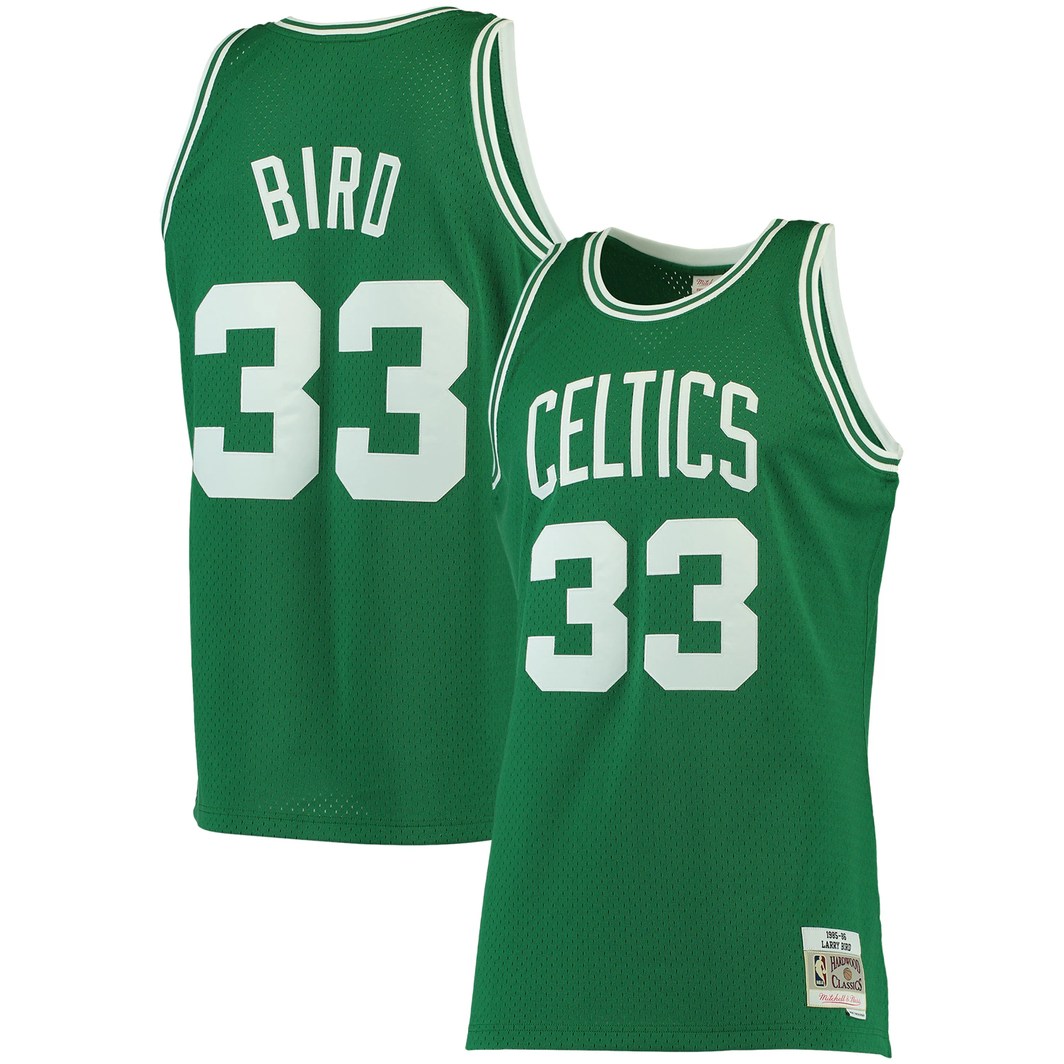 Alternative view of Larry Bird Boston Celtics Mitchell & Ness Big & Tall Hardwood Classics Jersey - Kelly Green