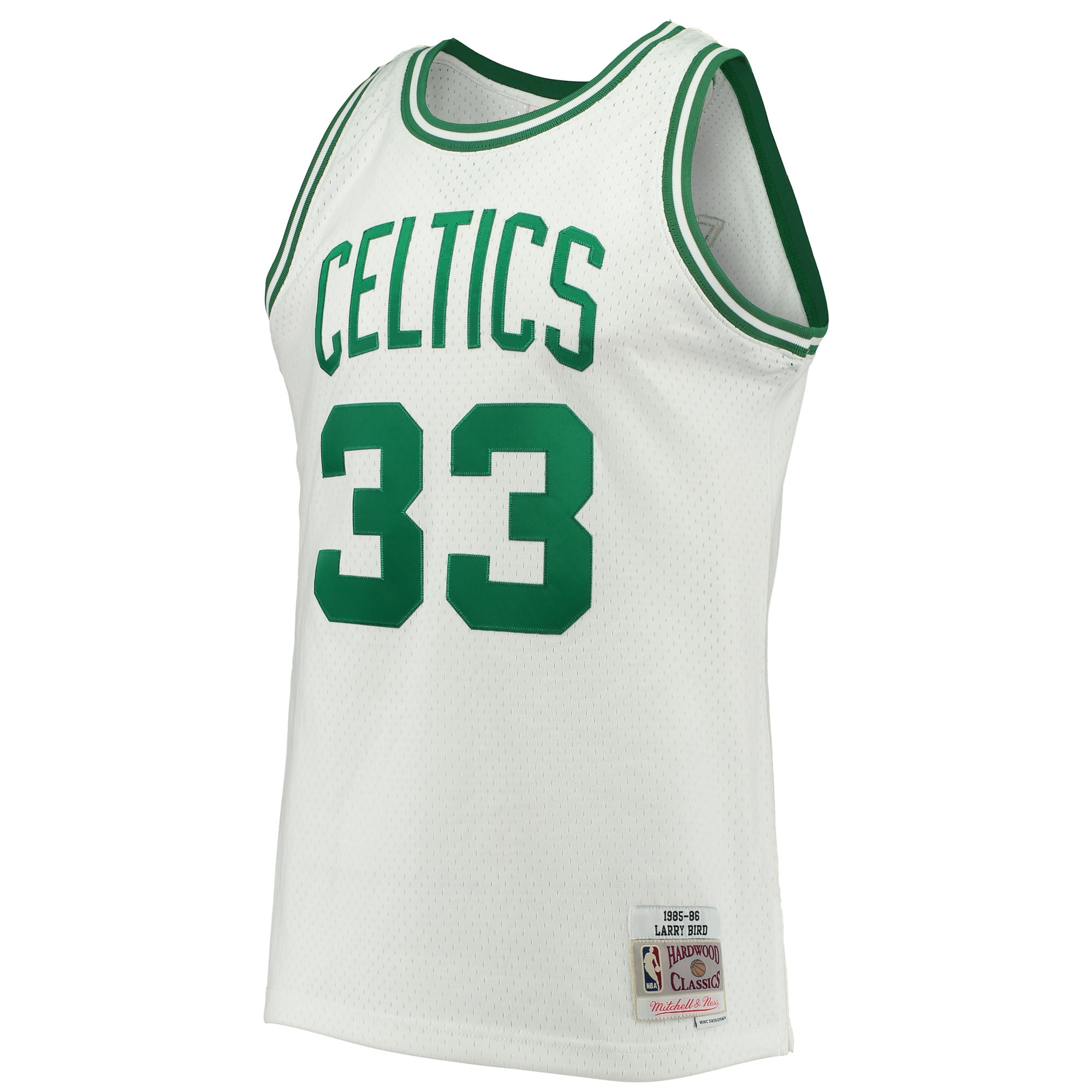 Alternative view of Larry Bird Boston Celtics Mitchell & Ness Hardwood Classics Swingman Jersey - White