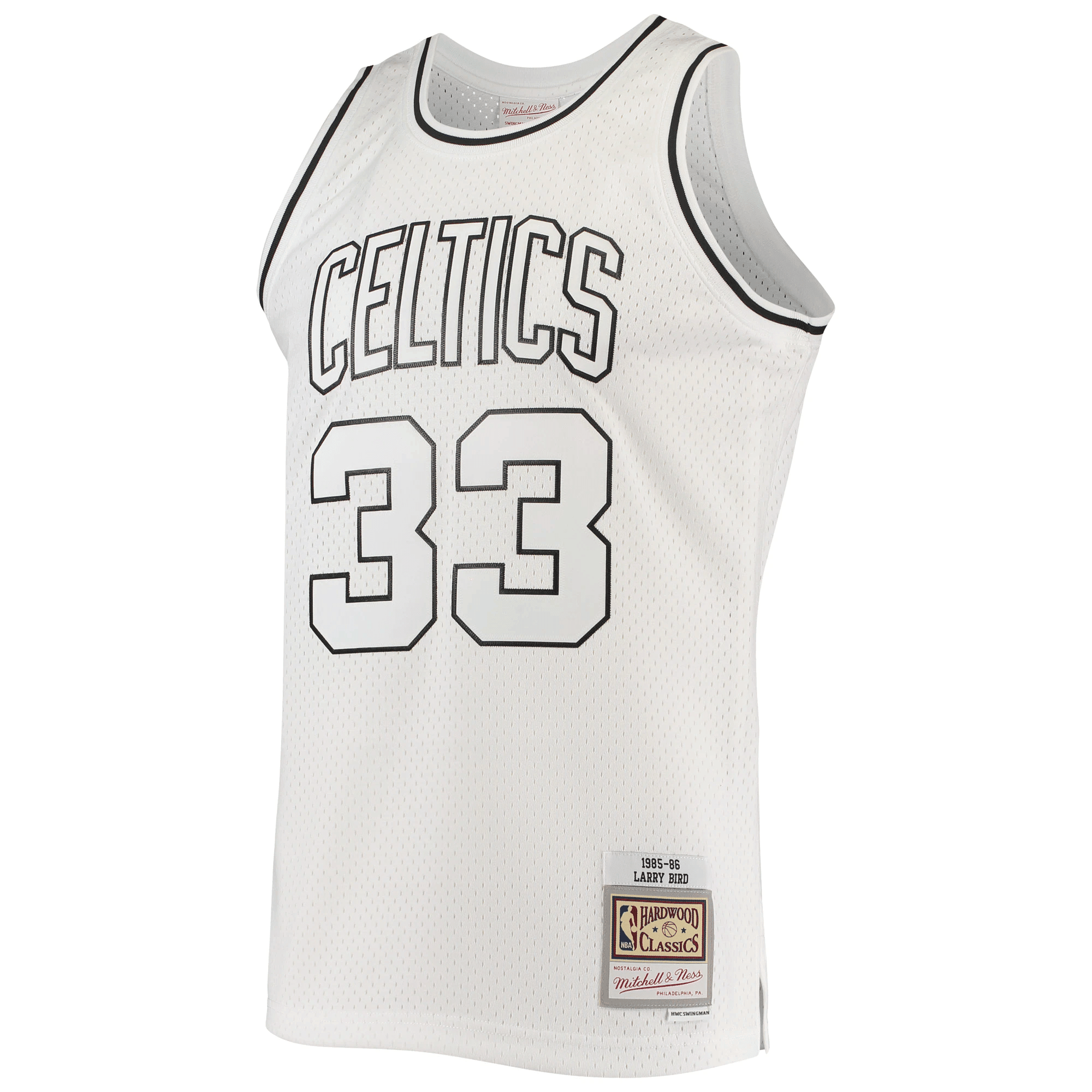 Alternative view of Larry Bird Boston Celtics Mitchell & Ness White Out Swingman Jersey Jersey - JS197