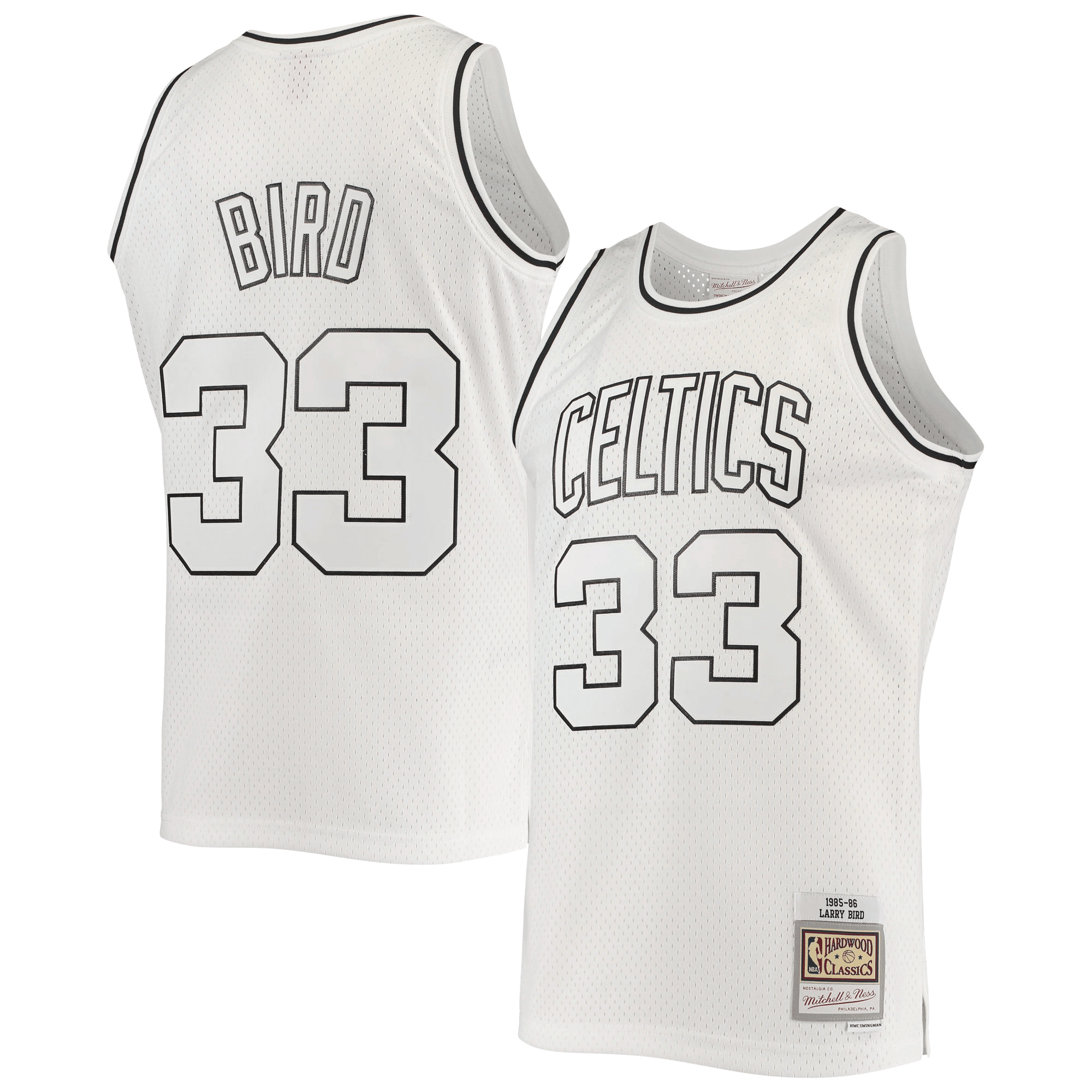 Larry Bird Boston Celtics Mitchell & Ness White Out Swingman Jersey Jersey - JS197