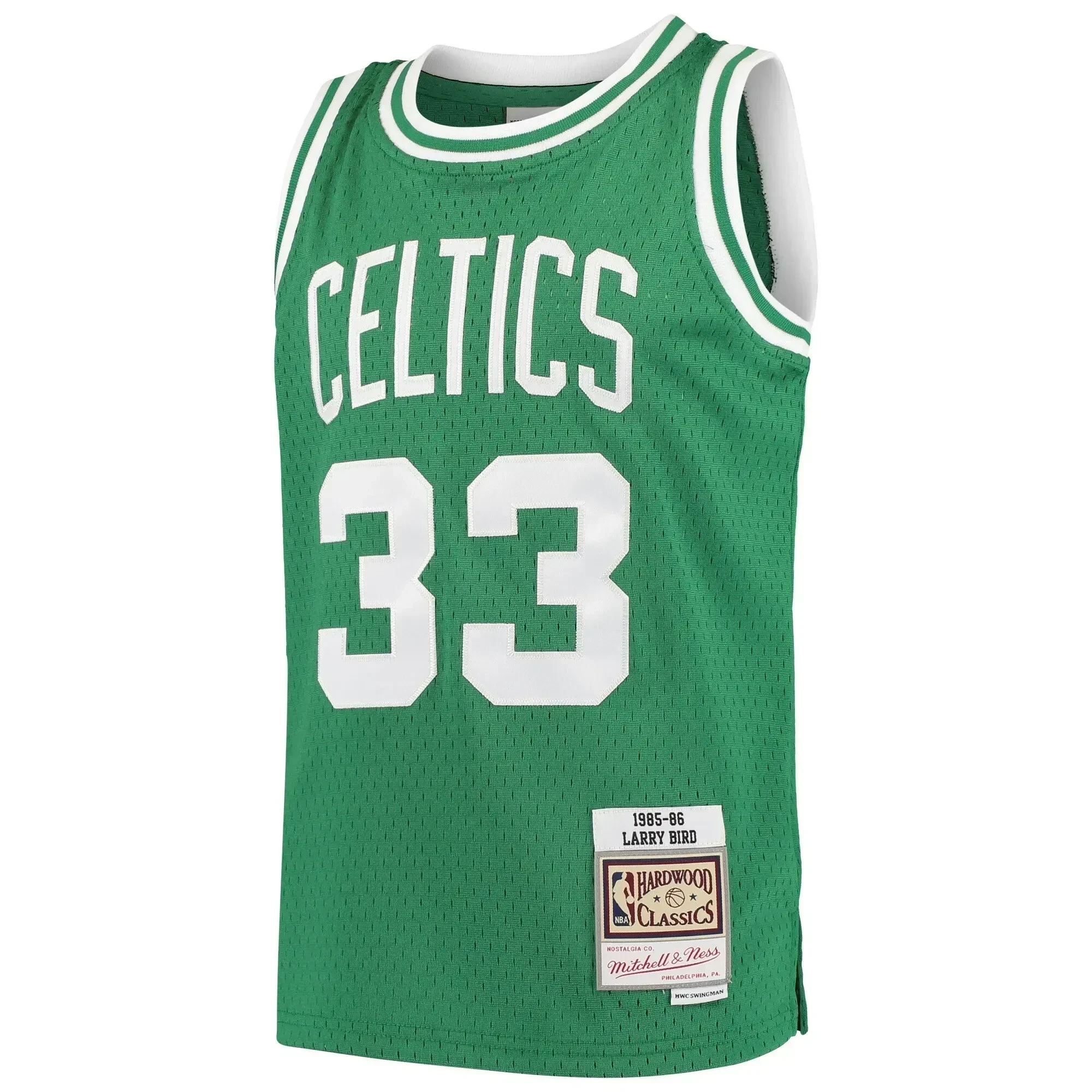 Larry Bird Boston Celtics Mitchell & Ness Youth Hardwood Classics Swingman Throwback Jersey - Kelly Green - JS416 