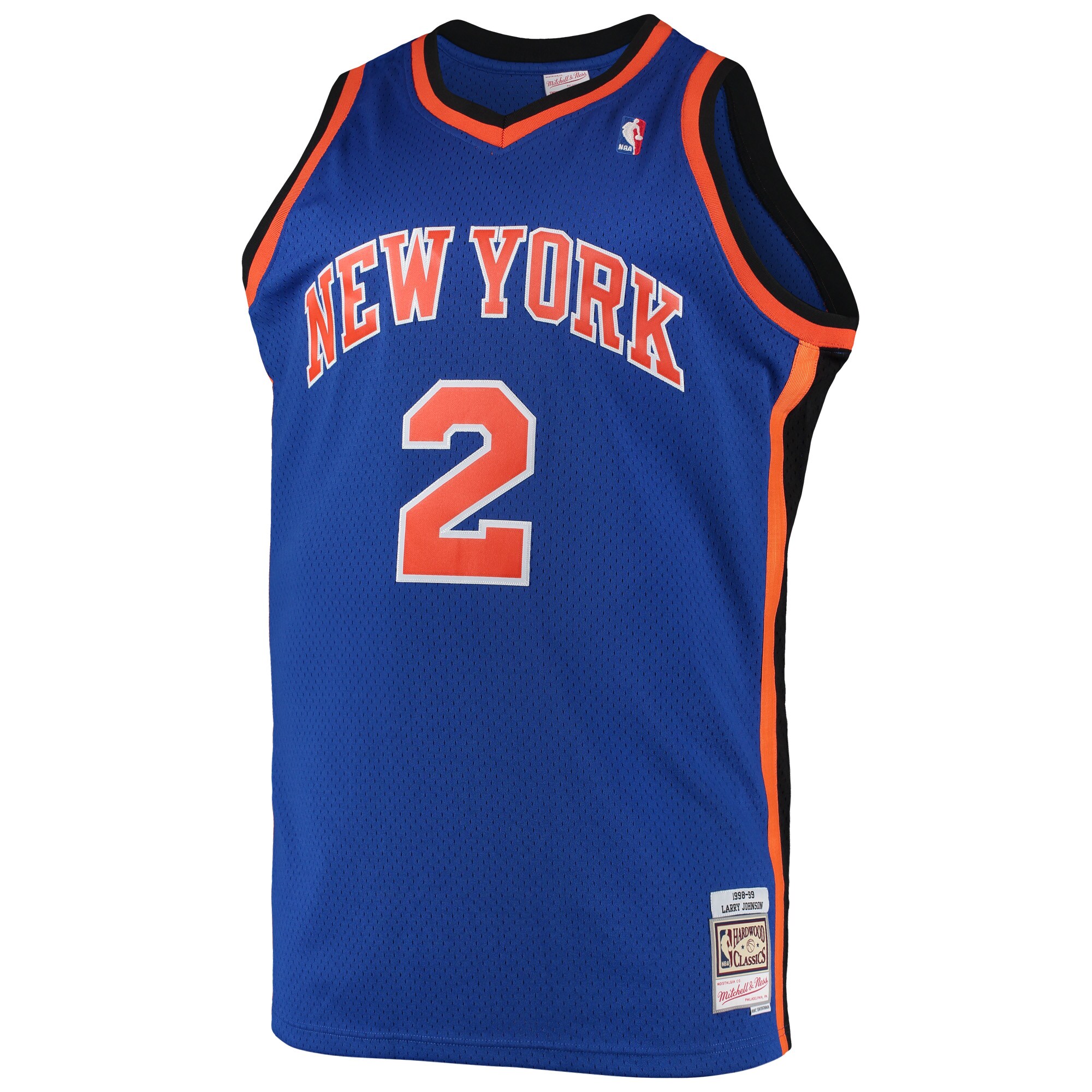 Alternative view of Larry Johnson New York Knicks Mitchell & Ness 1998/99 Big & Tall Hardwood Classics Swingman Jersey - Blue