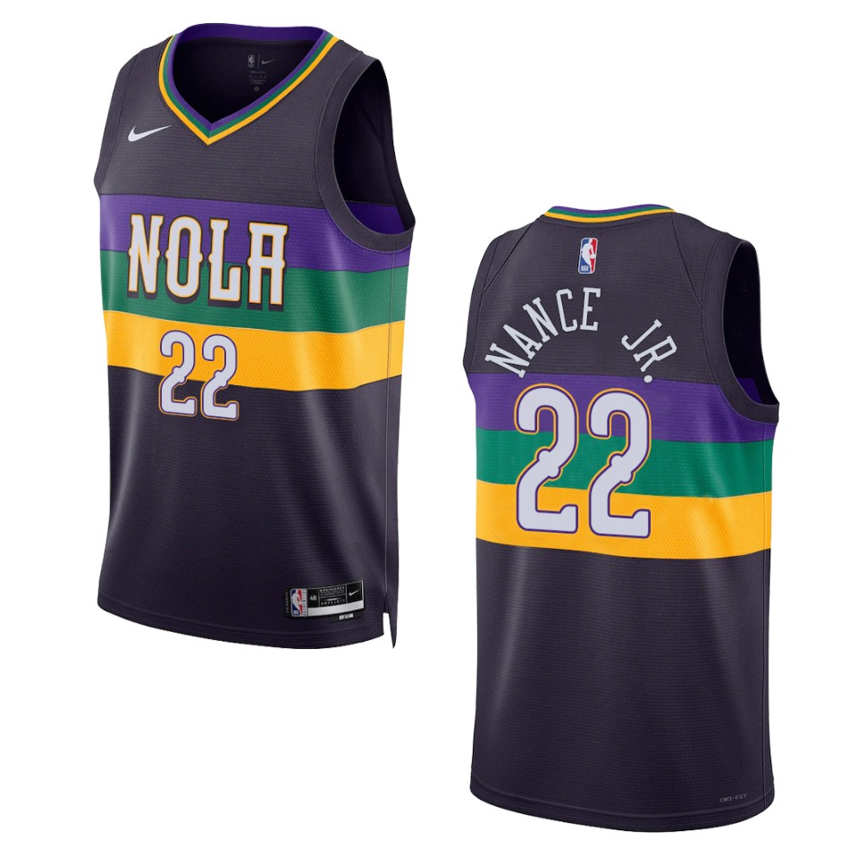 Larry Nance Jr Purple City Edition 2022-23 New Orleans Pelicans Swingman Jersey