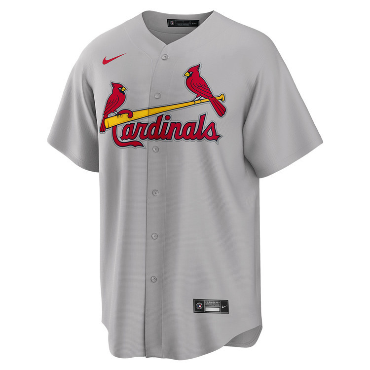 Alternative view of Lars Nootbaar 21 St. Louis Cardinals Away Men Jersey - Gray 