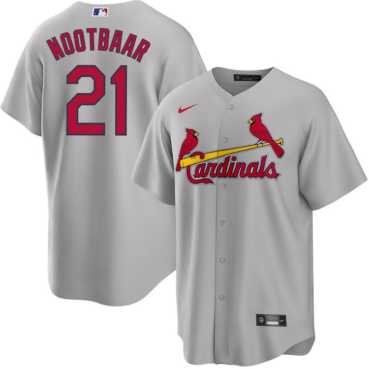 Lars Nootbaar 21 St. Louis Cardinals Away Men Jersey - Gray 