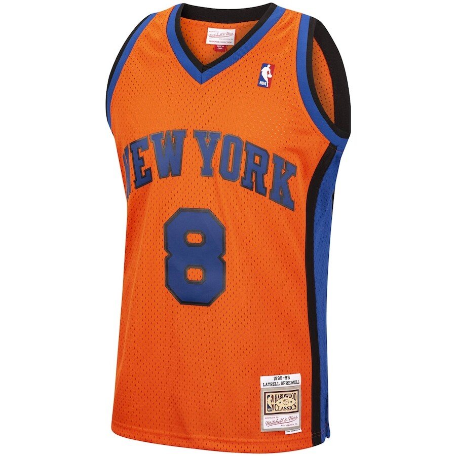 Alternative view of Latrell Sprewell New York Knicks Mitchell & Ness 1998-99 Hardwood Classics Reload Swingman Jersey - Orange