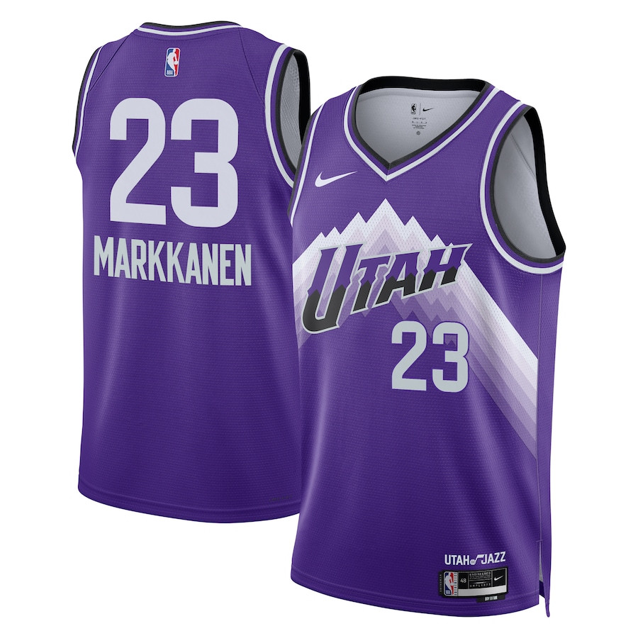Lauri Markkanen 23 Utah Jazz 2023/24 City Edition Swingman Jersey - Purple - JS182 