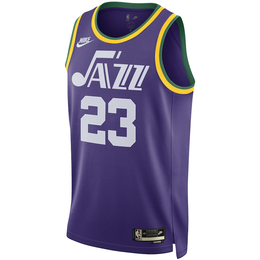 Alternative view of Lauri Markkanen 23 Utah Jazz 2023/24 Swingman Jersey - Classic Edition - Purple - JS679 