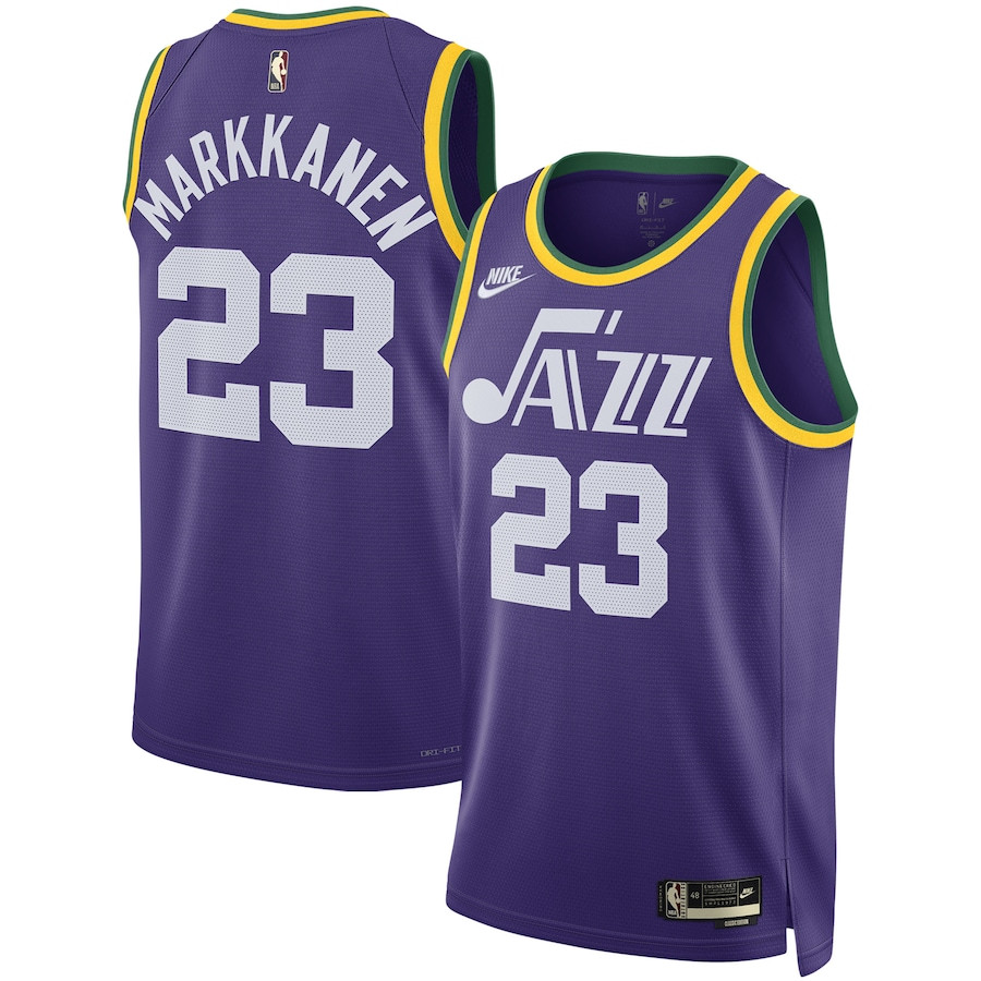 Lauri Markkanen 23 Utah Jazz 2023/24 Swingman Jersey - Classic Edition - Purple - JS679 