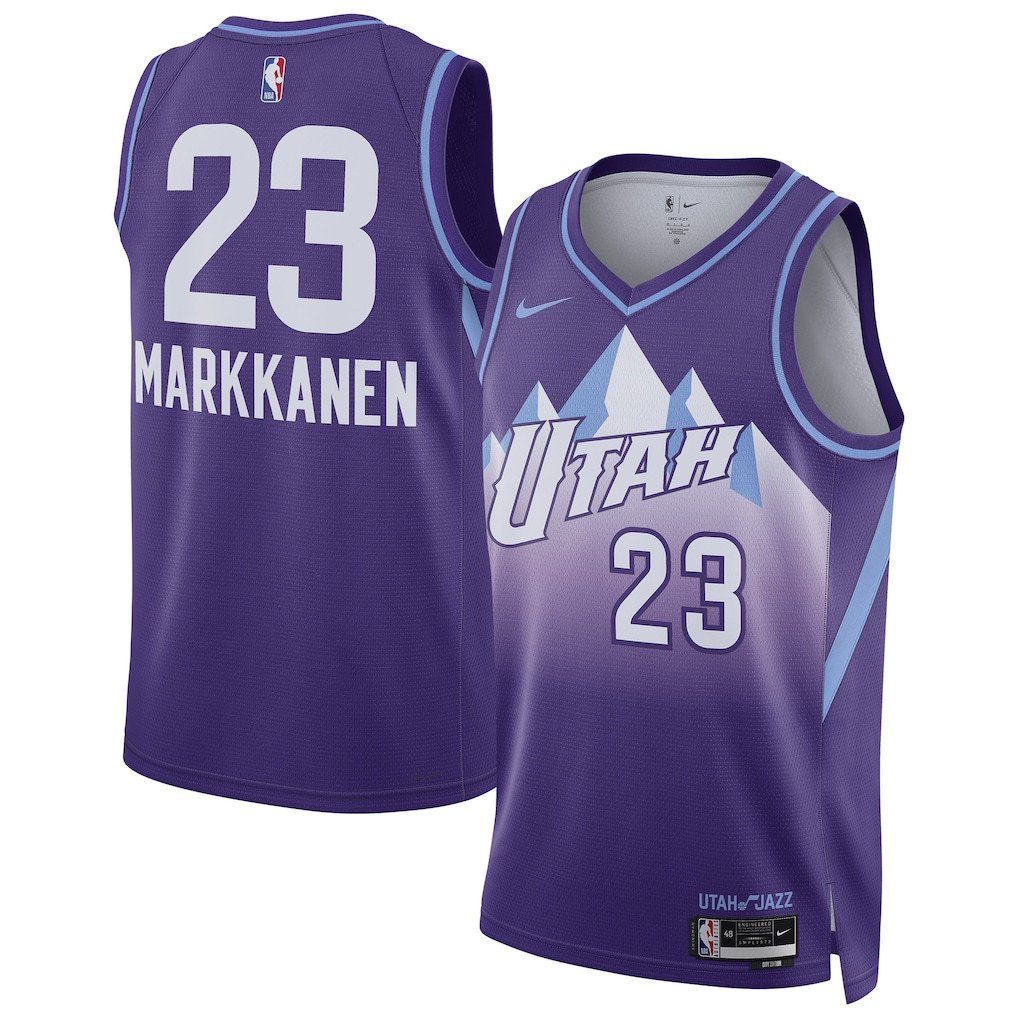 Lauri Markkanen 23 Utah Jazz Unisex 2024/25 Swingman Player Jersey - City Edition - Purple - JS928 