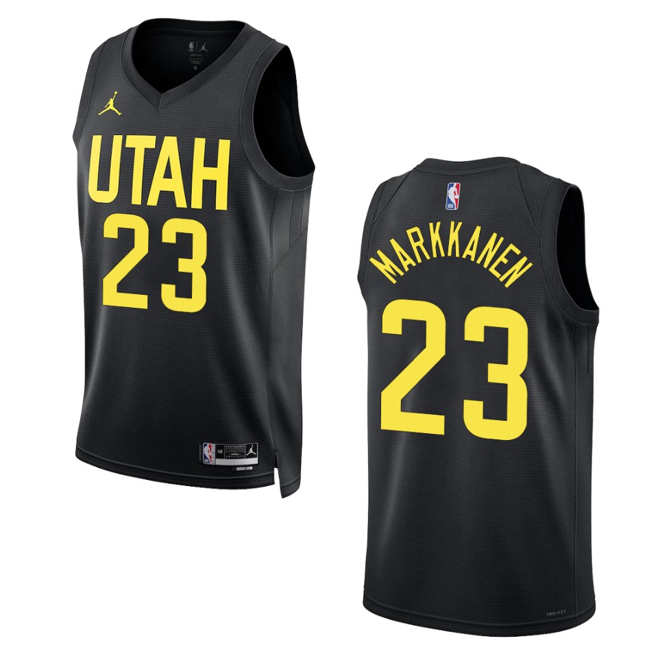 Lauri Markkanen Black Statement Edition 2022-23 Utah Jazz Swingman Jersey