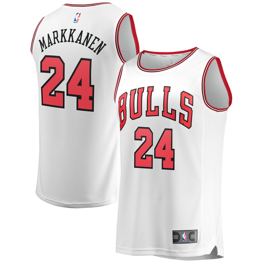 Lauri Markkanen Chicago Bulls Fanatics Branded Fast Break Replica Jersey White - Association Edition