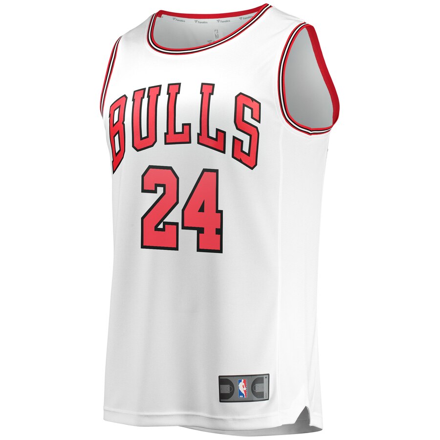 Alternative view of Lauri Markkanen Chicago Bulls Fanatics Branded Fast Break Replica Jersey White - Association Edition