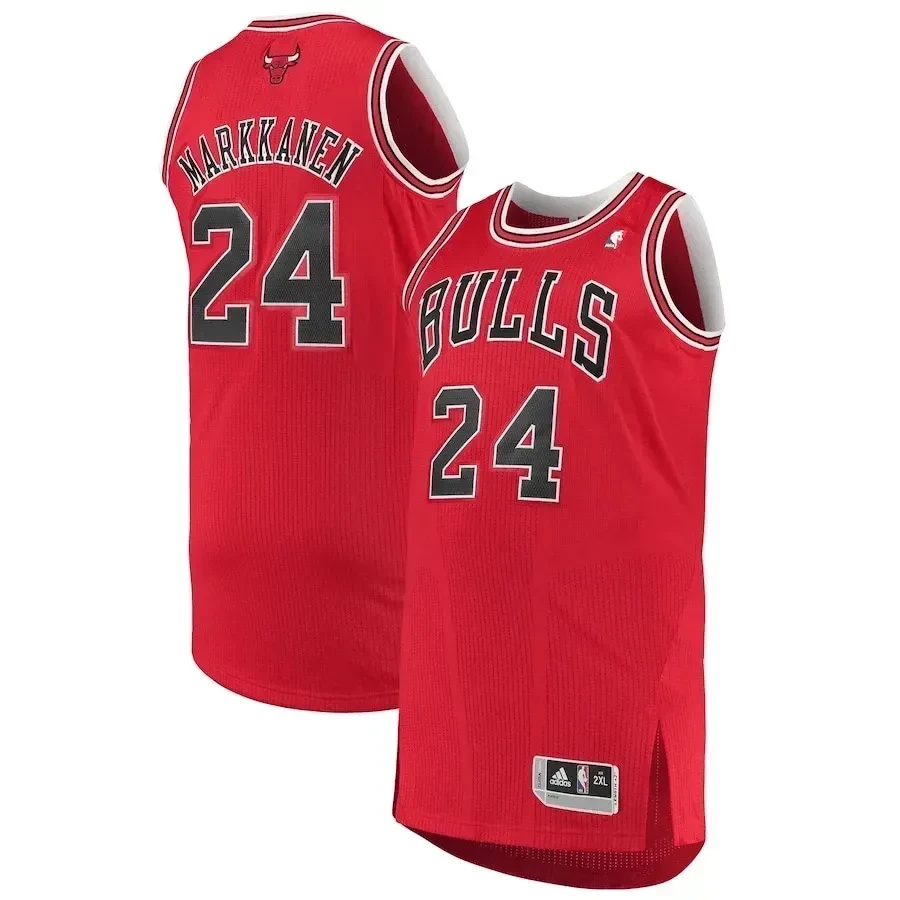 Lauri Markkanen Chicago Bulls Finished Jersey - Red - JS416 
