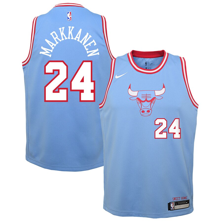 Lauri Markkanen Chicago Bulls Youth Swingman Jersey Blue - City Edition