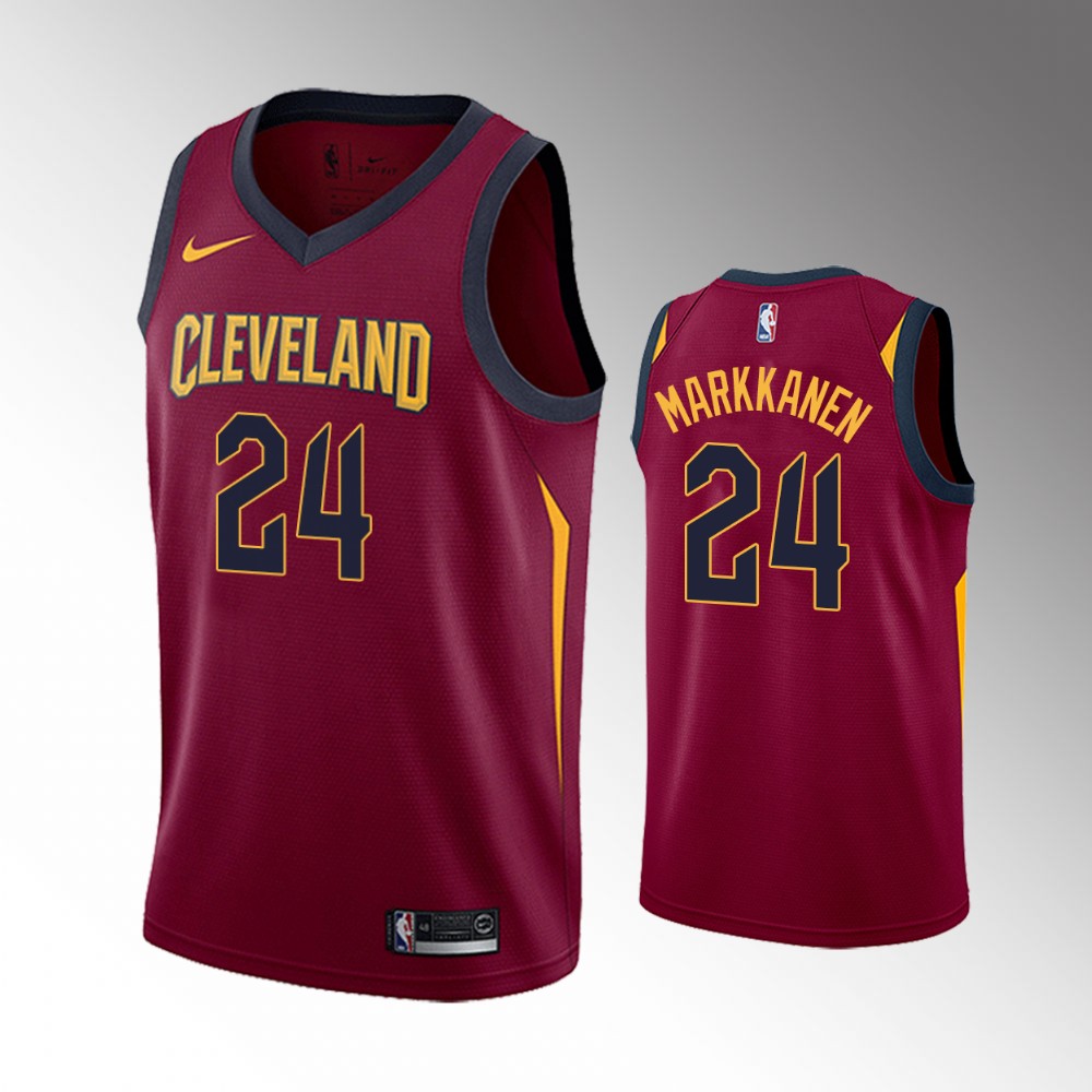 Lauri Markkanen Cleveland Cavaliers 2021 Icon Edition Wine 2021 Trade Jersey