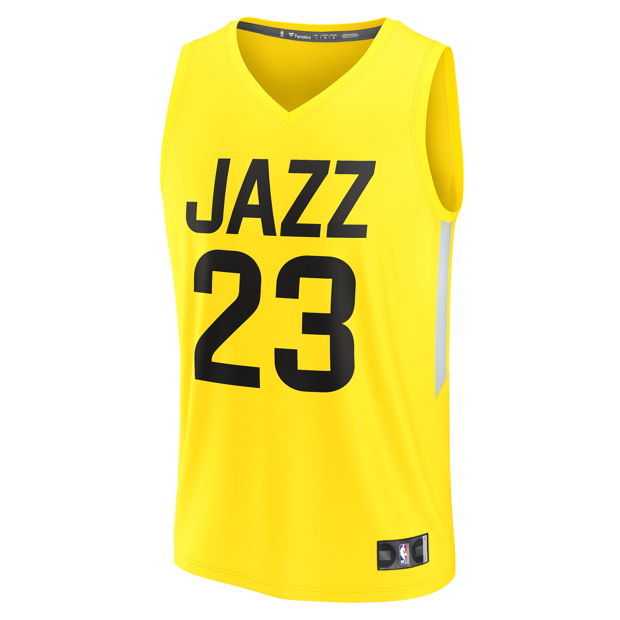 Alternative view of Lauri Markkanen Utah Jazz Fanatics Fast Break Replica Player Jersey - Icon Edition - Yellow