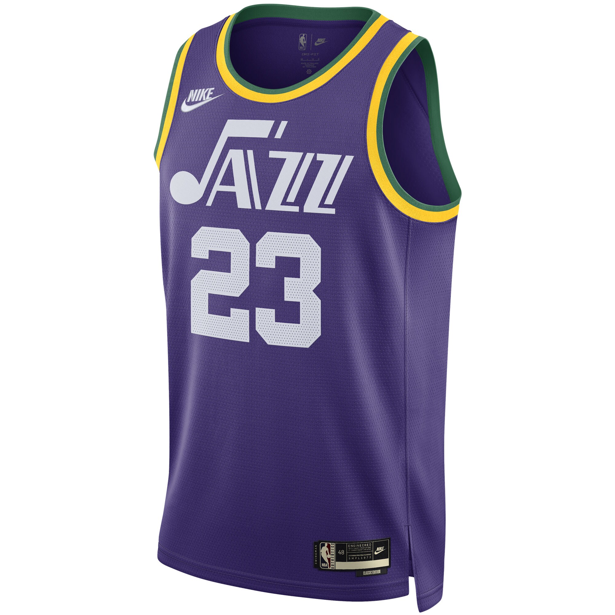 Alternative view of Lauri Markkanen Utah Jazz Unisex 2023/24 Swingman Replica Jersey - Classic Edition - Purple