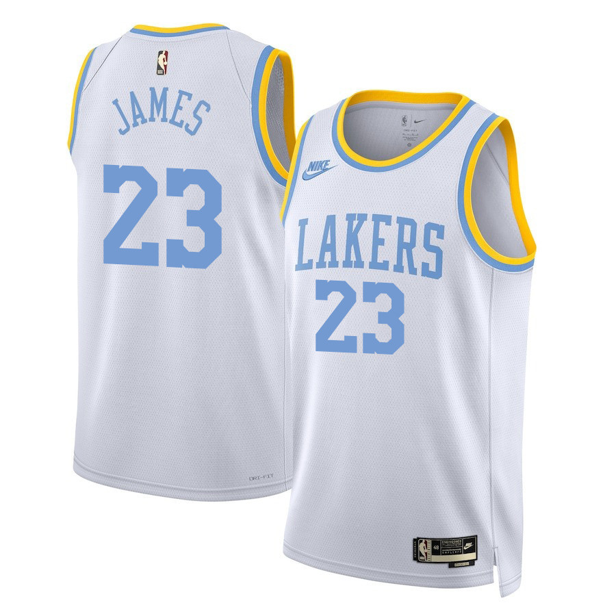 Lebron James 23 Los Angeles Lakers Classic Edition Swingman Men Jersey - White - JS615 