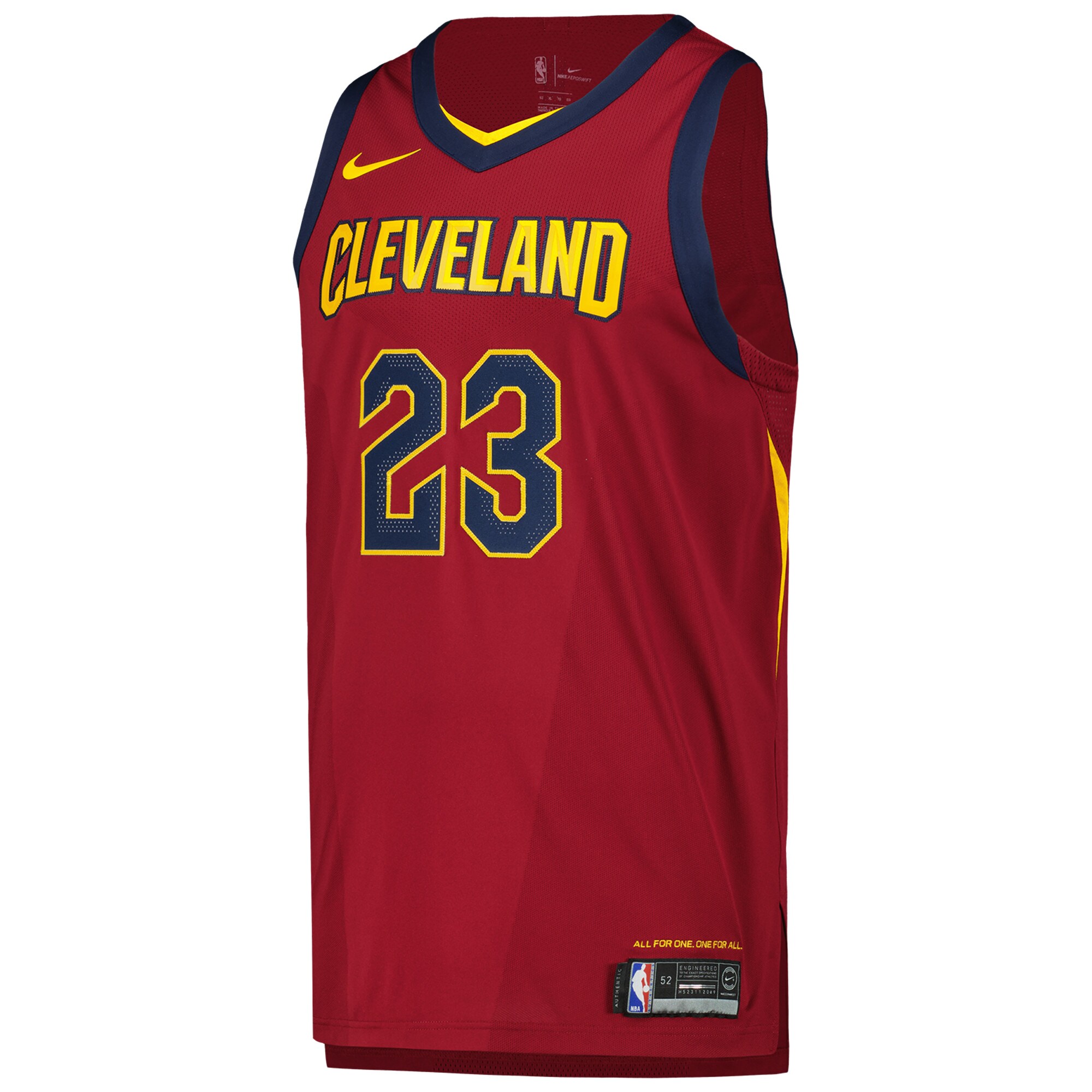 Alternative view of Lebron James Cleveland Cavaliers Authentic Player Jersey - Icon Edition - Wine