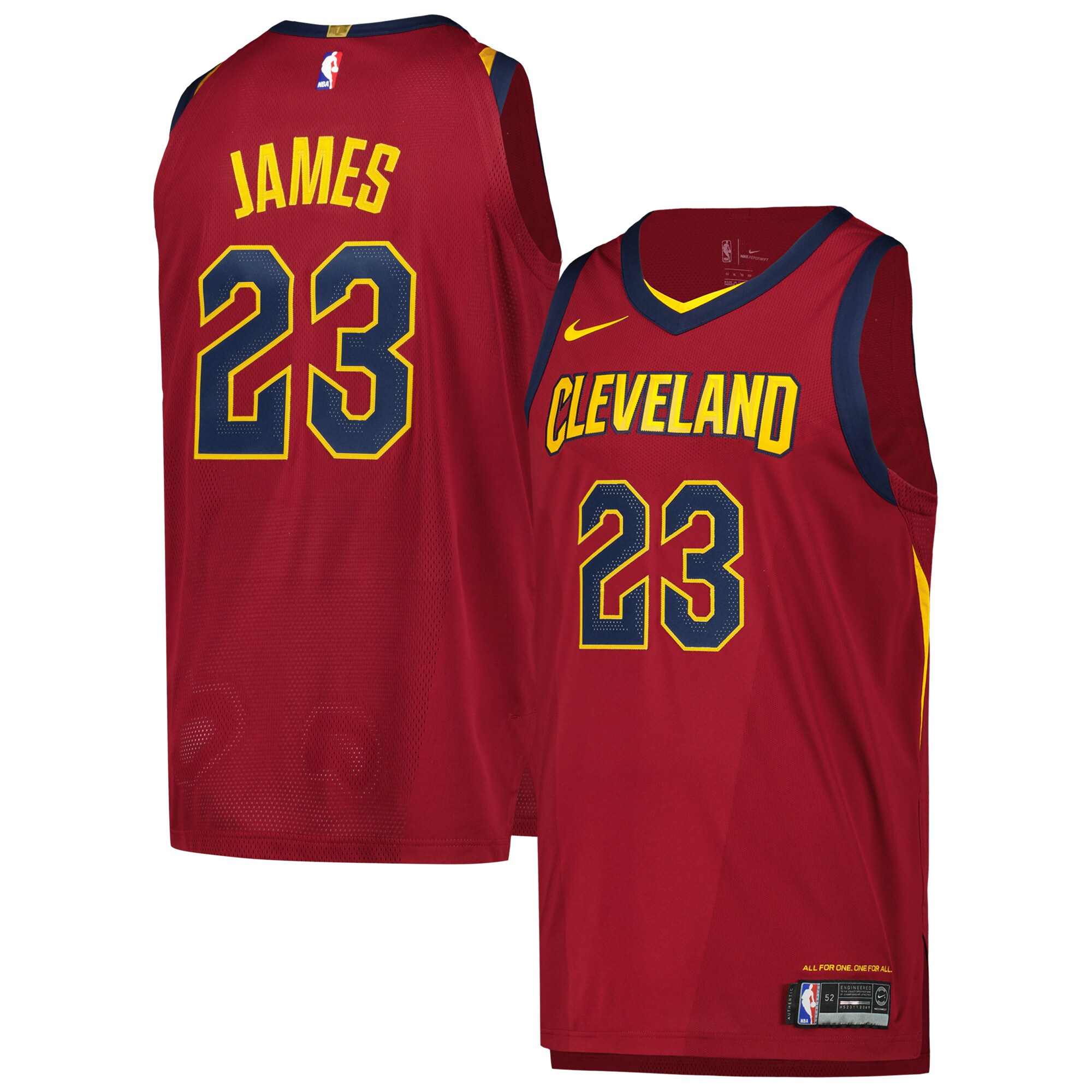 Lebron James Cleveland Cavaliers Authentic Player Jersey - Icon Edition - Wine