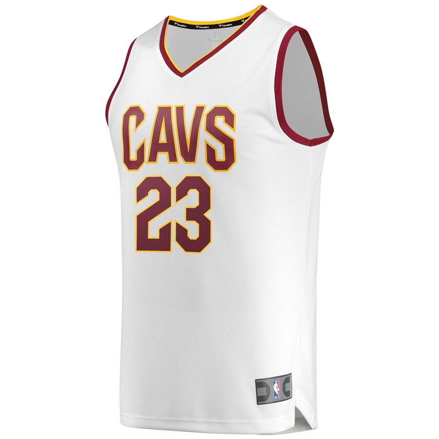 Alternative view of Lebron James Cleveland Cavaliers Fanatics Branded Youth Fast Break Replica Jersey White - Association Edition