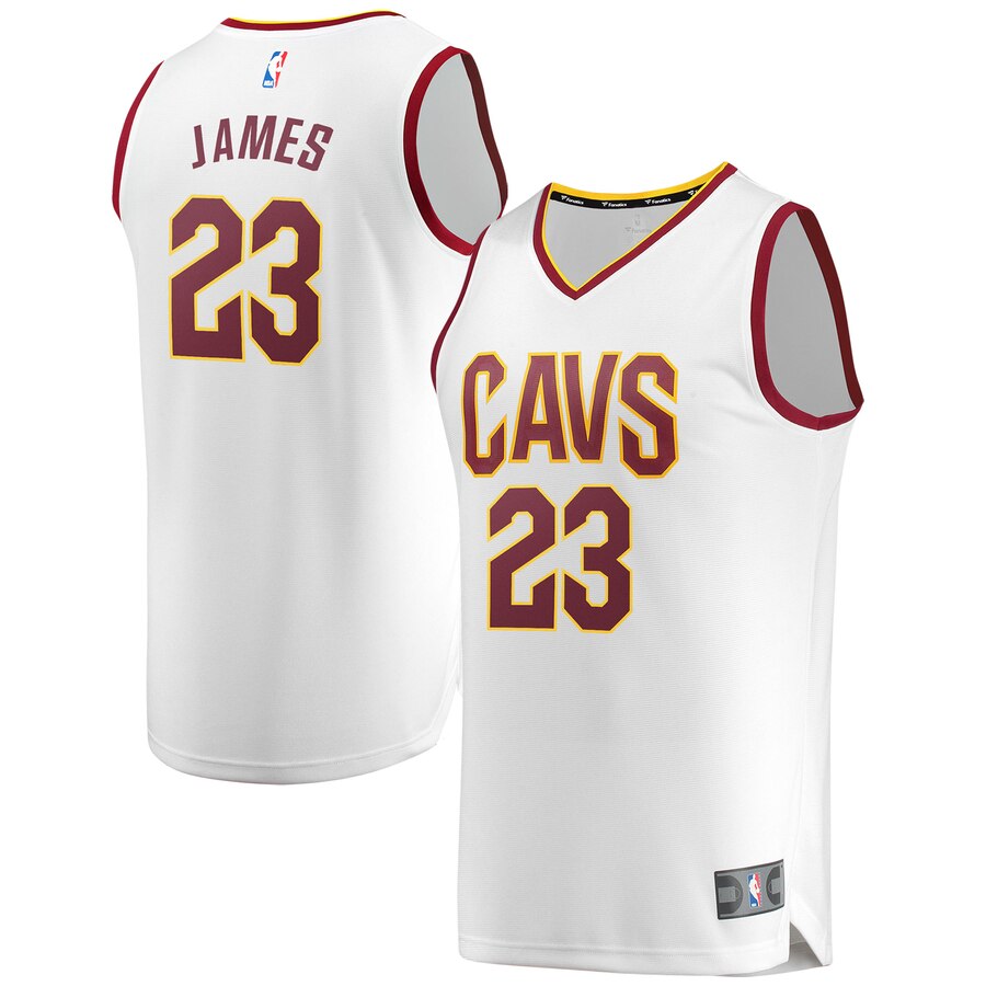 Lebron James Cleveland Cavaliers Fanatics Branded Youth Fast Break Replica Jersey White - Association Edition