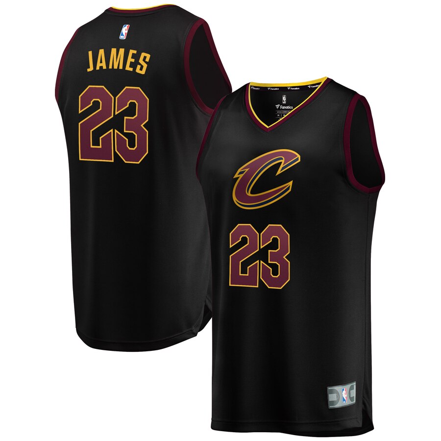 Lebron James Cleveland Cavaliers Fanatics Branded Youth Fast Break Team Replica Player Jersey - Statement Edition - Black
