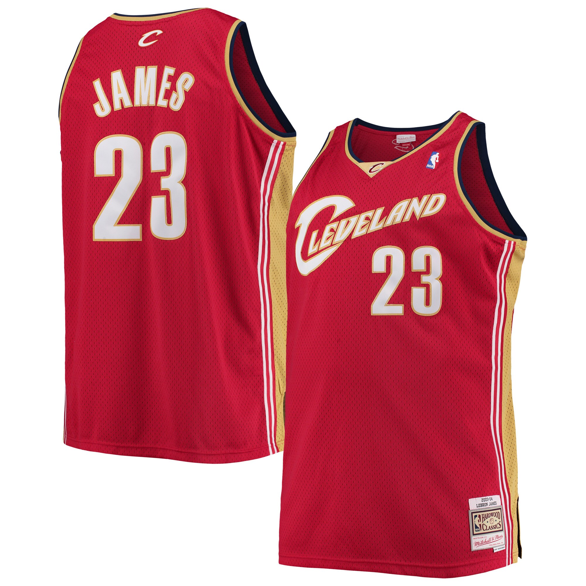 Alternative view of Lebron James Cleveland Cavaliers Mitchell & Ness Big & Tall Hardwood Classics Swingman Jersey - Wine
