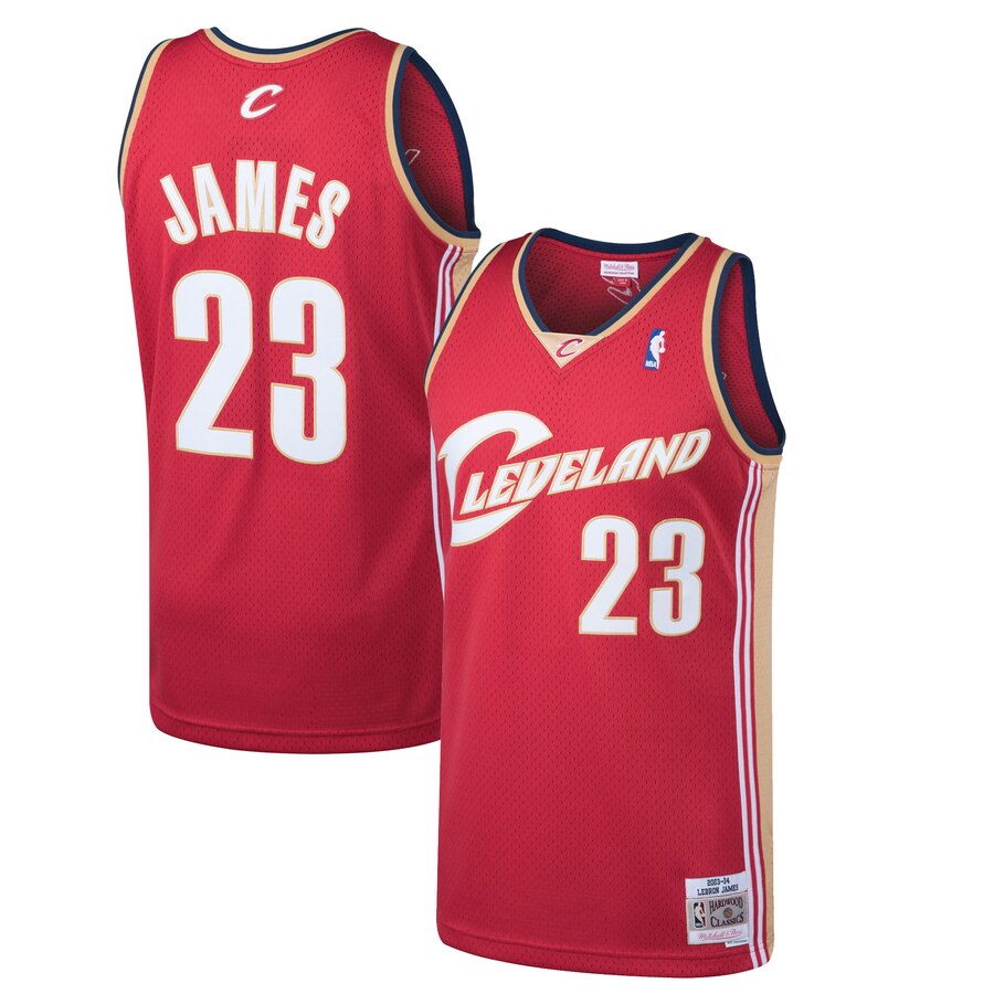 Lebron James Cleveland Cavaliers Mitchell & Ness 2003-04 Hardwood Classics Swingman Jersey - Wine