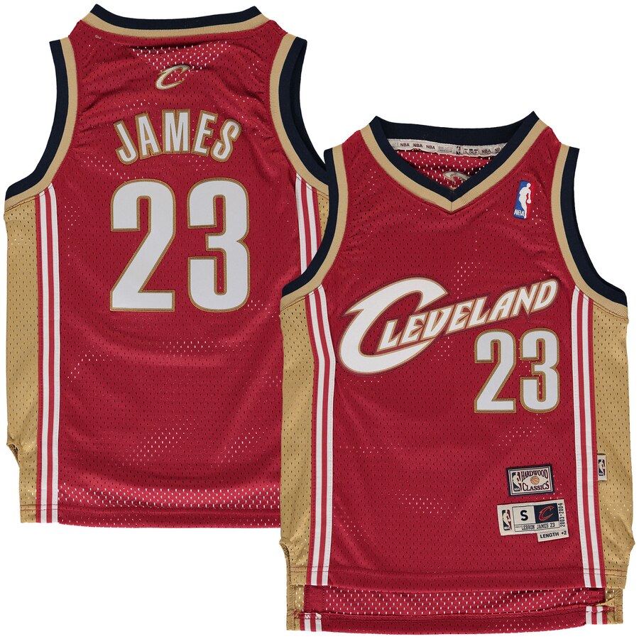 Lebron James Cleveland Cavaliers Mitchell & Ness Youth Hardwood Classics Swingman Jersey - Maroon