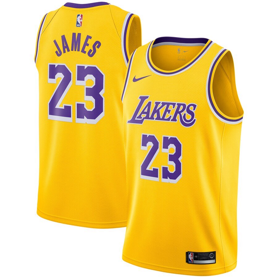 Lebron James Los Angeles Lakers 2018/19 Swingman Jersey Gold - Icon Edition